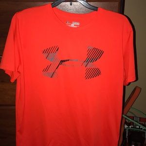 Neon orange dri fit Under Armour shirt